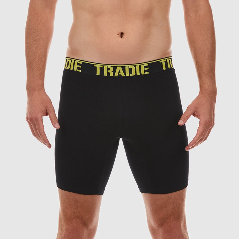 Tradie Mens Long Leg Trunk_Black - MJ1456SK -Black / Yellow