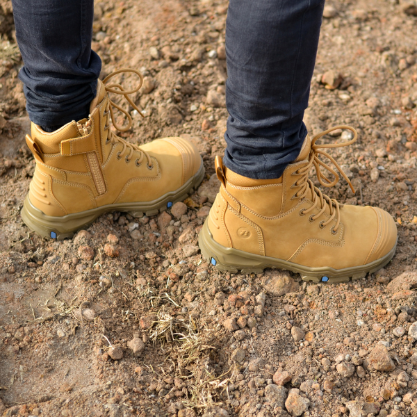 BATA - MARTO - HIGH LEG ZIP SIDED WHEAT BOOT PU/RUBBER_804-87046