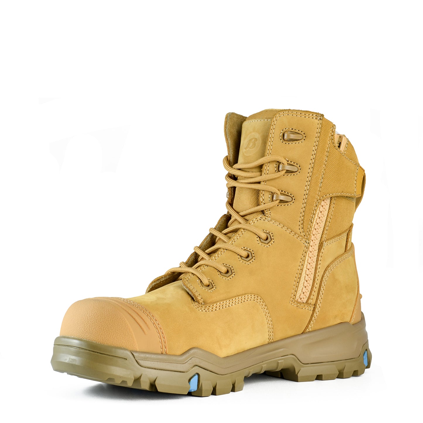BATA - MARTO - HIGH LEG ZIP SIDED WHEAT BOOT PU/RUBBER_804-87046