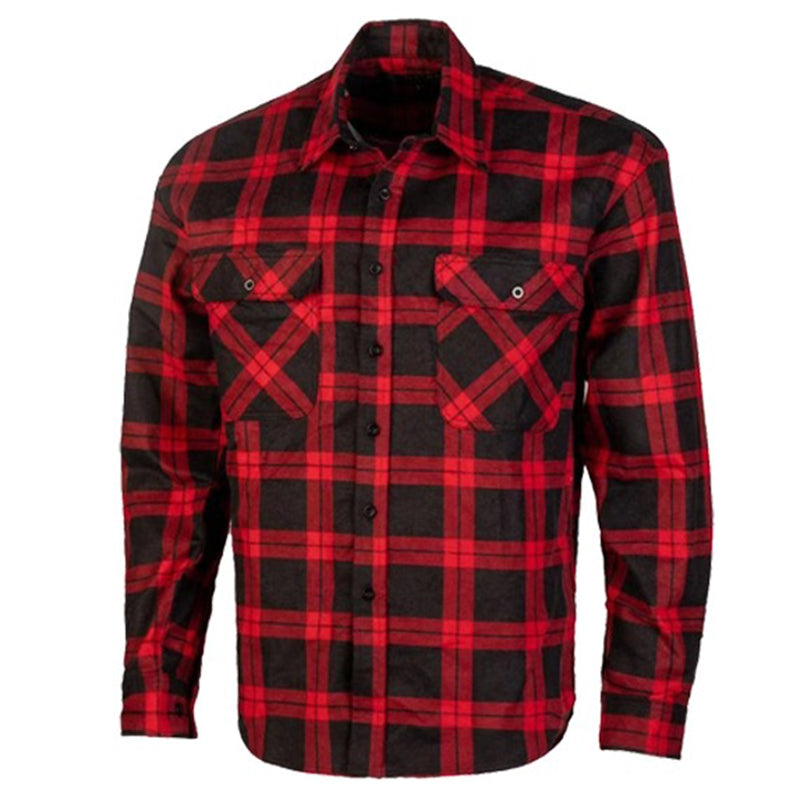 Ritemate - Open Front Flannelette Shirt Red-Black - RM123SOF