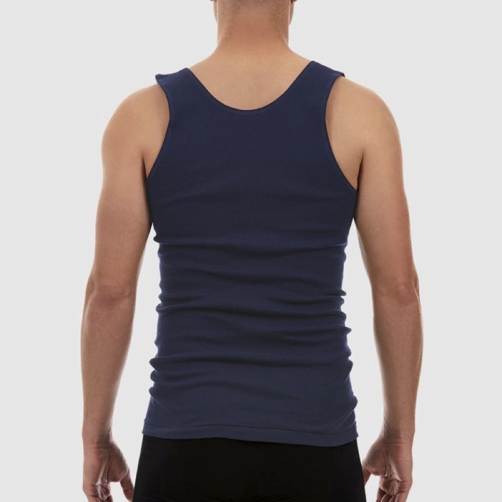 Tradie Mens 1pk Cotton Singlet_Navy - MJ1082HC -Navy
