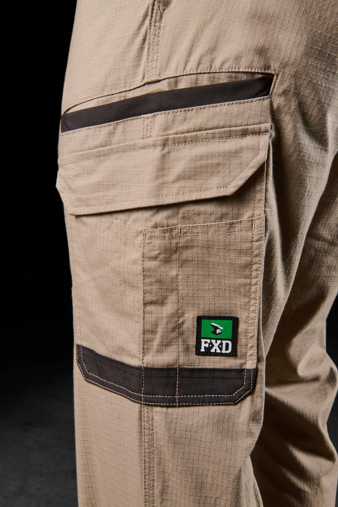 FXD - WP-12 - Elastic Waist Stretch Ripstop Work Pant_Khaki