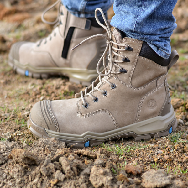 BATA - WOODSIE - HIGH LEG ZIP SIDED SLATE BOOT PU/RUBBER_804-89045