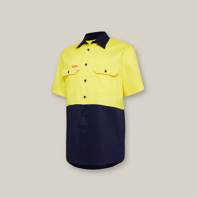 Hard Yakka - S/SL HI VIS SHIRT_Yellow/Navy - Y04620