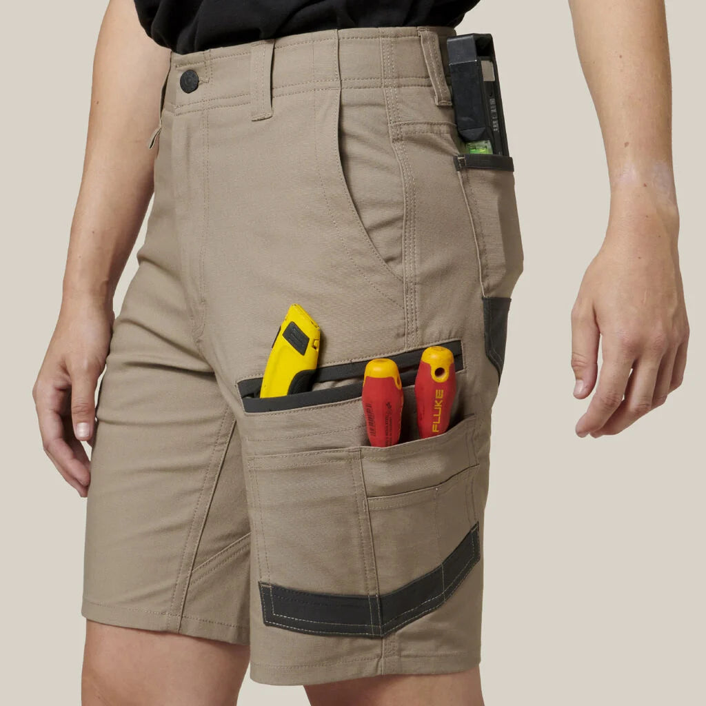 Hard Yakka-WMS RAPTOR MID SHORT-Cargo Shorts_Desert - Y08228