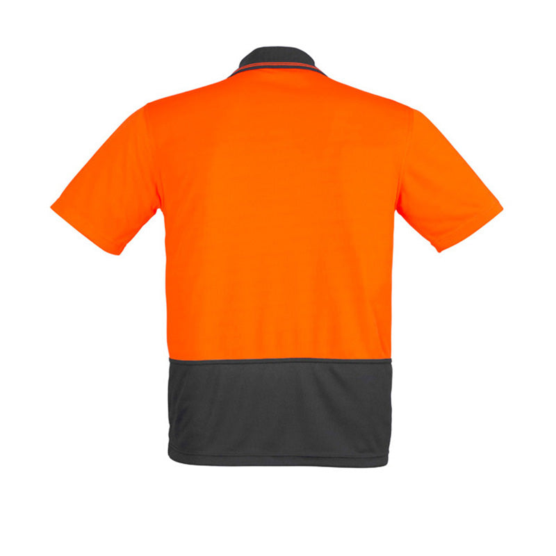 Syzmik - Basic Hi Vis Polo 100% Poly S/S_Orange/Navy - ZH231