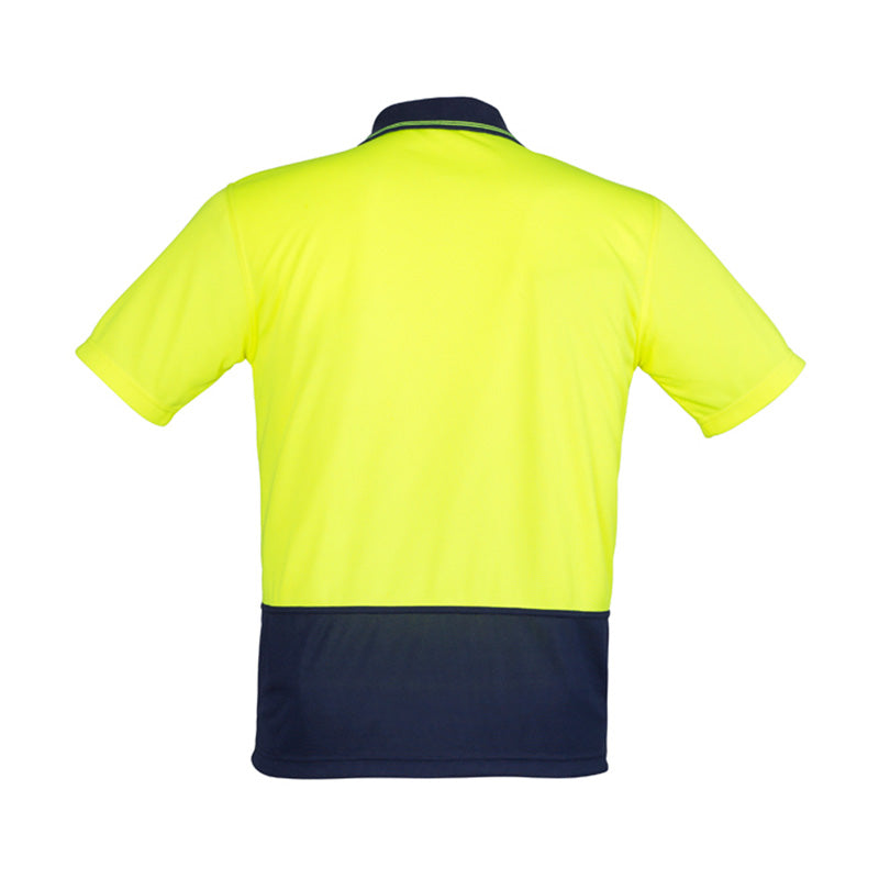 Syzmik - Basic Hi Vis Polo 100% Poly S/S_Yellow/Navy - ZH231