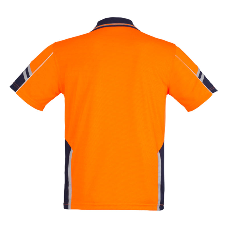 Syzmik - Hi Vis Squad Polo - 100% Poly S/S_Orange/Navy - ZH237