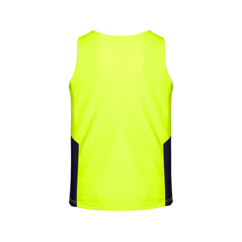 Syzmik - Hi Vis Squad Singlet - 100% Poly_Yellow/Navy - ZH239
