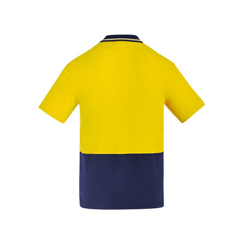 Syzmik - Basic Hi Vis Polo 100% Cotton S/S_Yellow/Navy - ZH435