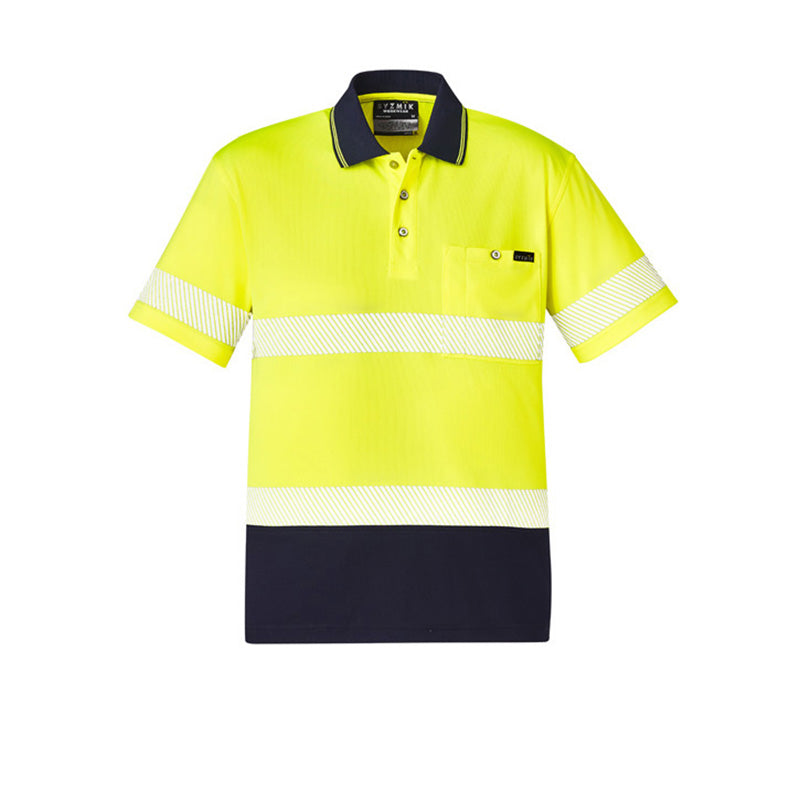 Syzmik - Hi Vis Polo w Segmented Tape S/S_Yellow/Navy - ZH535