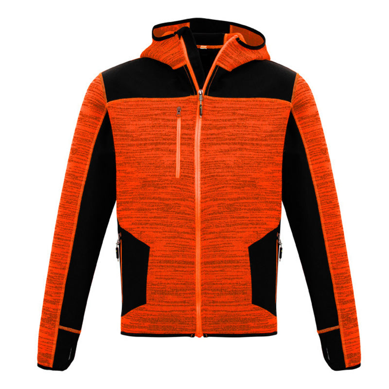 Syzmik - Streetworx Reinforced Knit Hoodie - Full Zip_Orange/Black - ZT360