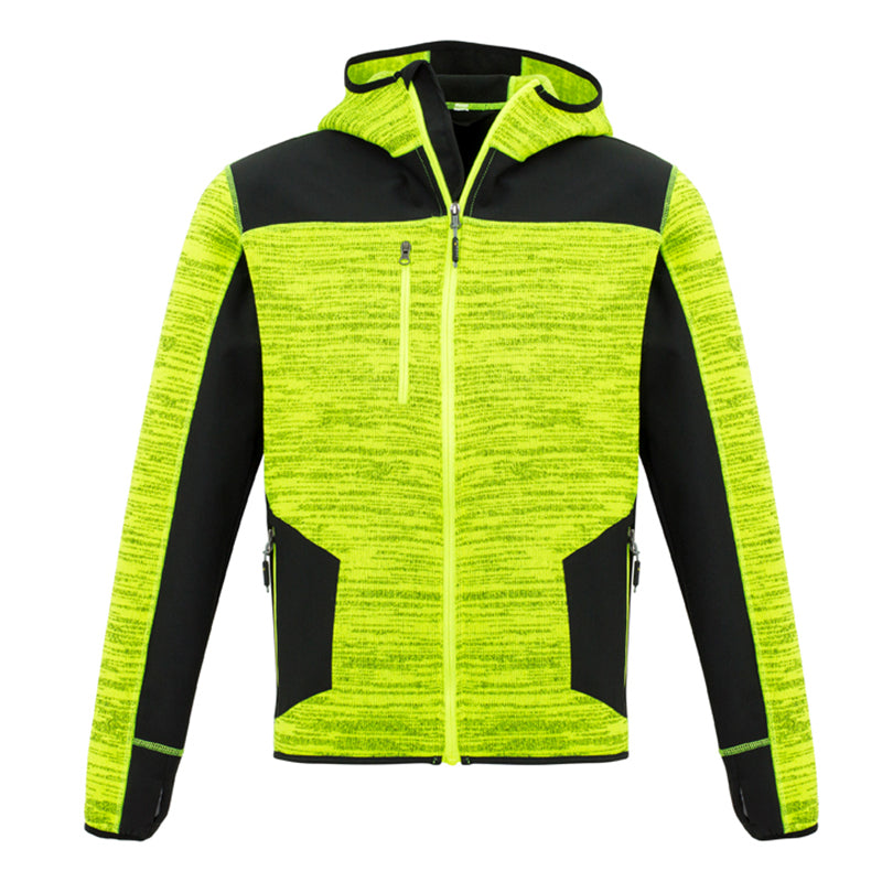 Syzmik - Streetworx Reinforced Knit Hoodie - Full Zip_Yellow/Black - ZT360
