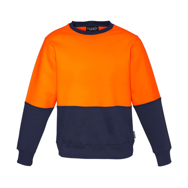 Syzmik - Hi Vis Crew Sweatshirt_Orange/Navy - ZT475