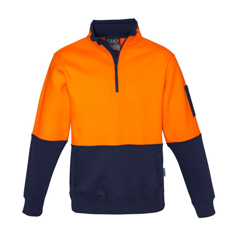 Syzmik - Hi Vis Pullover w Half Zip_Orange/Navy - ZT476