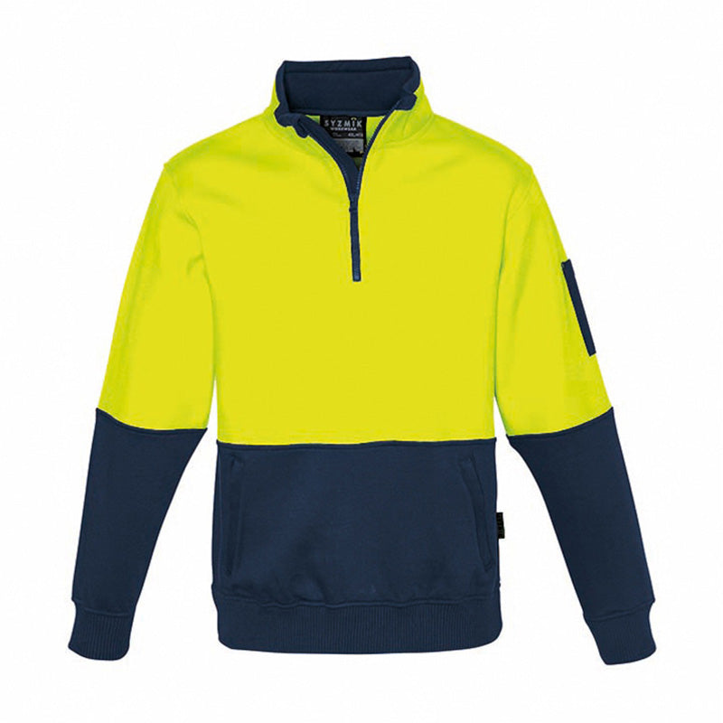 Syzmik - Hi Vis Pullover w Half Zip_Yellow/Navy - ZT476