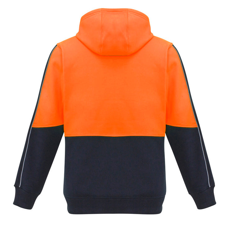 Syzmik - Hi Vis Full Zip Hoodie_Orange/Navy - ZT485