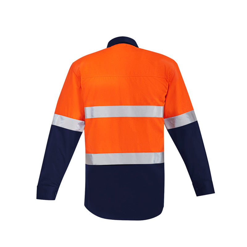 Syzmik - HRC 2 Open Front Shirt -Orange/Navy -_Orange/Navy - ZW140