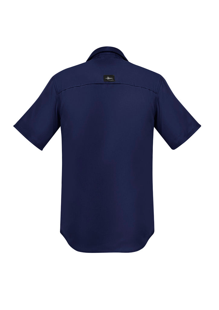 Syzmik - Mens Outdoor Shirt S/S -NAVY -_Navy - ZW465