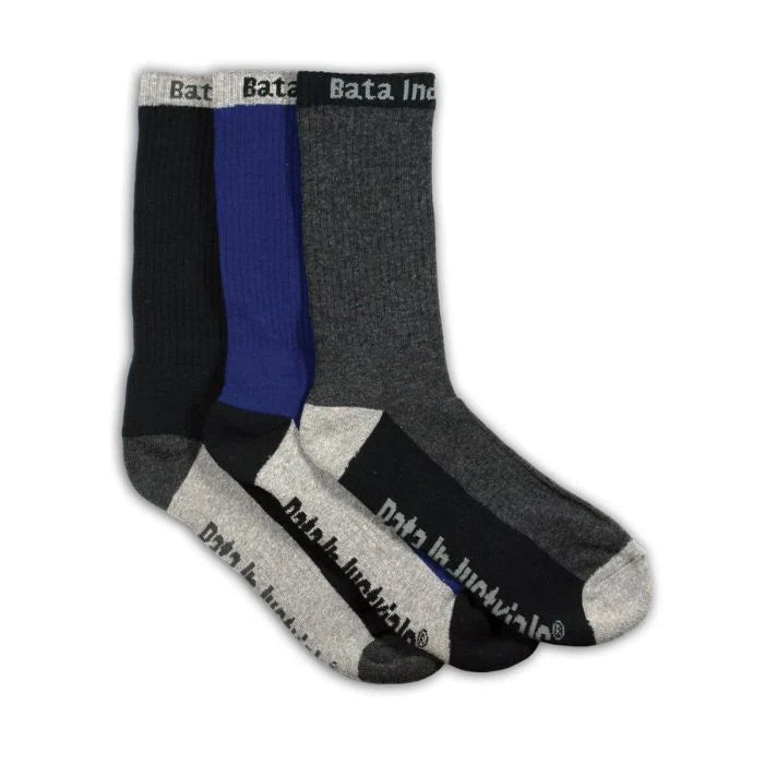 Bata - Crew Style Sock 3 Pack-Dark_890-92000