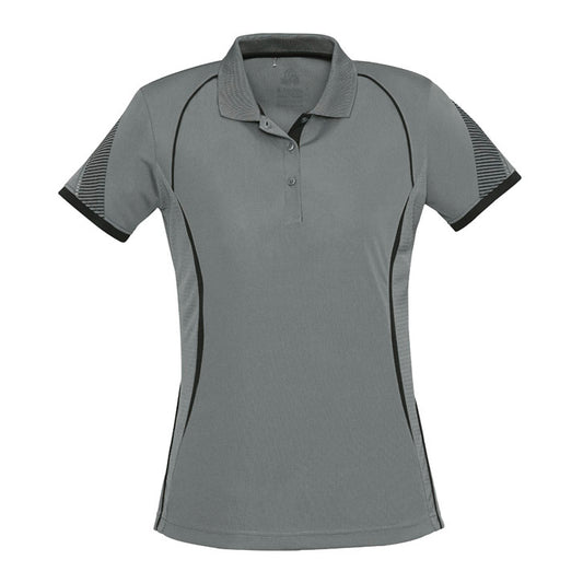 Biz Collection - Razor Ladies Polo_Ash/Black - P405LS