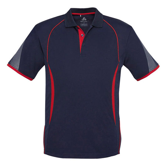 Biz Collection - Razor Mens Polo_Navy/Red - P405MS