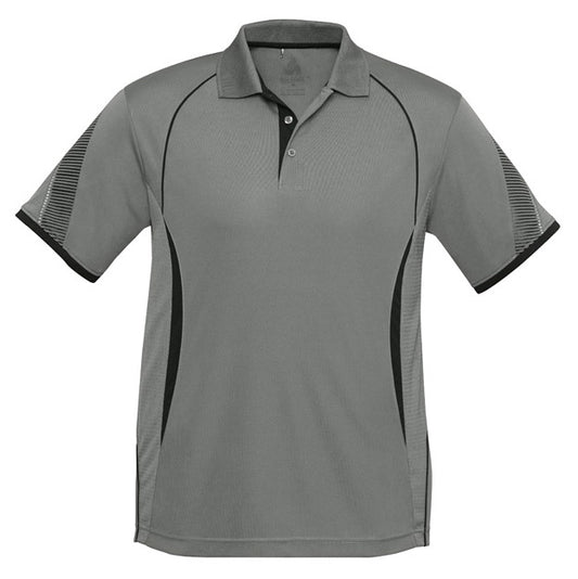 Biz Collection - Razor Mens Polo_Ash/Black - P405MS