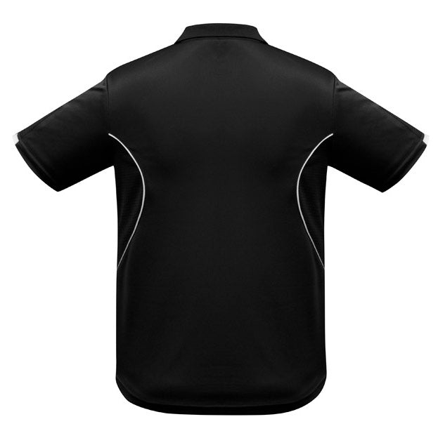 Biz Collection - Razor Mens Polo_Black/White - P405MS