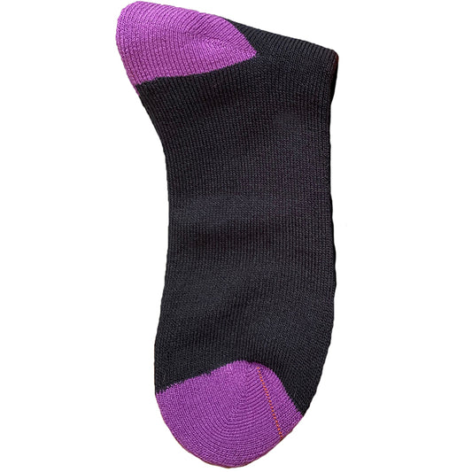 Bamboo Textiles - Extra Thick Bamboo Socks - Black/Purple