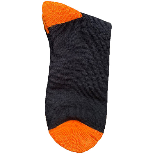 Bamboo Textiles - Extra Thick Bamboo Socks - Black/Orange