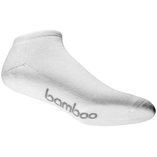 Bamboo Textiles - Ped Bamboo Sports Ankle Socks - all White