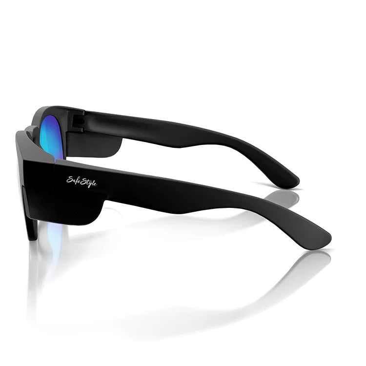 SafeStyle - Cruisers Matte Black Frame/Mirror Blue Polarised UV400_CRMBBP100