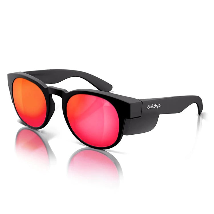 SafeStyle - Cruisers Matte Black Frame/Mirror Red Polarised UV400_CRMBRP100