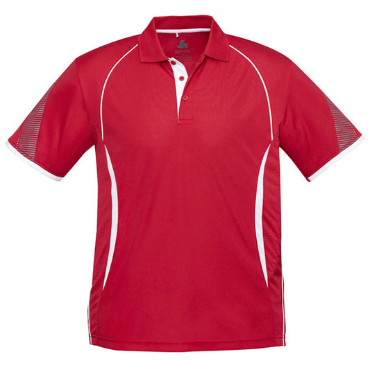Biz Collection - Razor Mens Polo_Red/White - P405MS