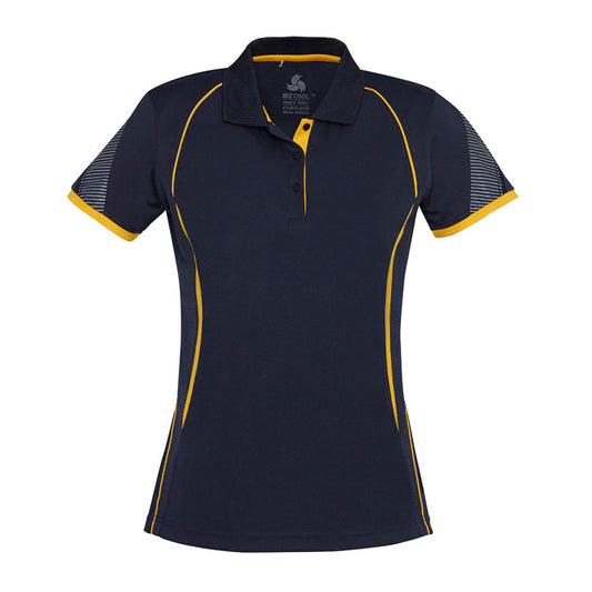 Biz Collection - Razor Ladies Polo_Navy/Gold - P405LS