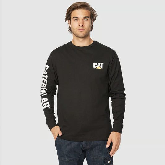 CAT - TRADEMARK BANNER L/S TEE_Black - 1510034.016