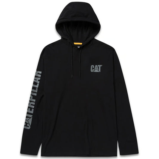 CAT - UPF HOODED BANNER L/S TEE_BLACK - 1510425.016
