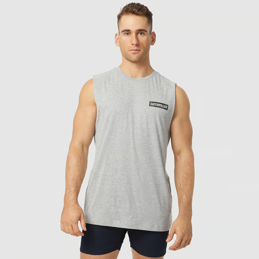 CAT - ICON MUSCLE TEE_Birch Heather - 1510493.10374