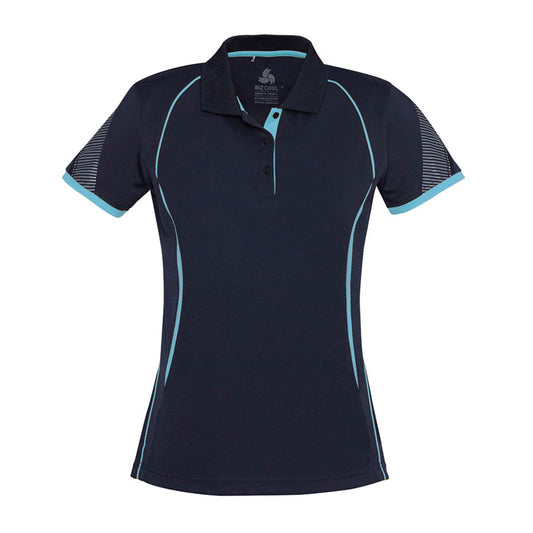Biz Collection - Razor Ladies Polo_Navy/Sky - P405LS