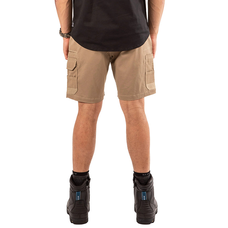 UNIT - DEMOLITION SHORTS - Stretch Cotton Cargo Shorts_Khaki - 171117007