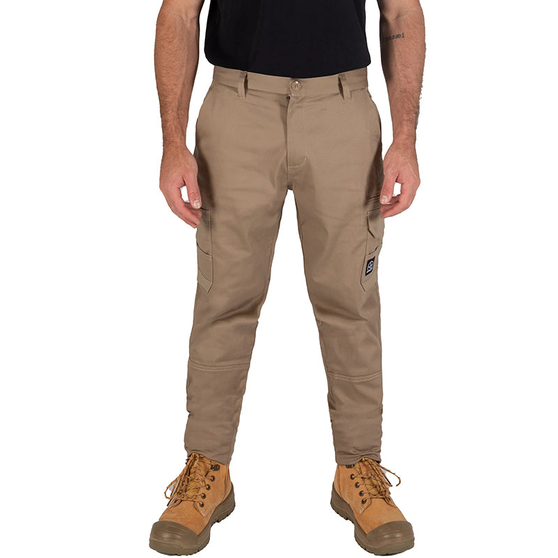 UNIT - DEMOLITION PANTS - Stretch Cotton Cargo Work Pants_Khaki - 171119002