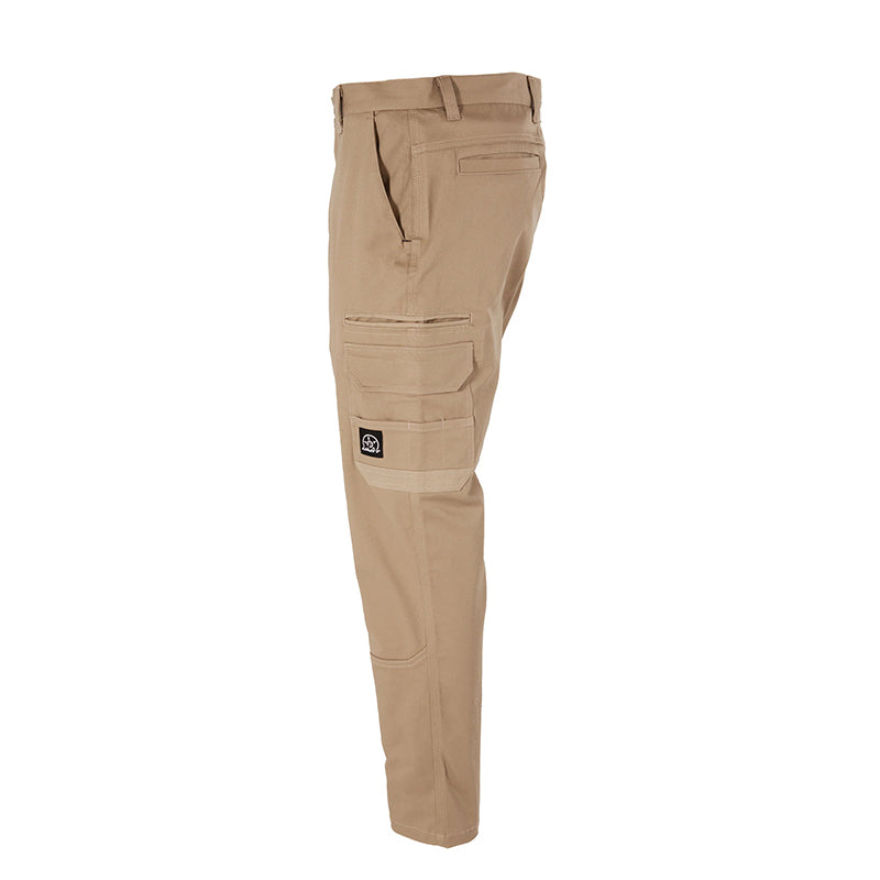 UNIT - DEMOLITION PANTS - Stretch Cotton Cargo Work Pants_Khaki - 171119002