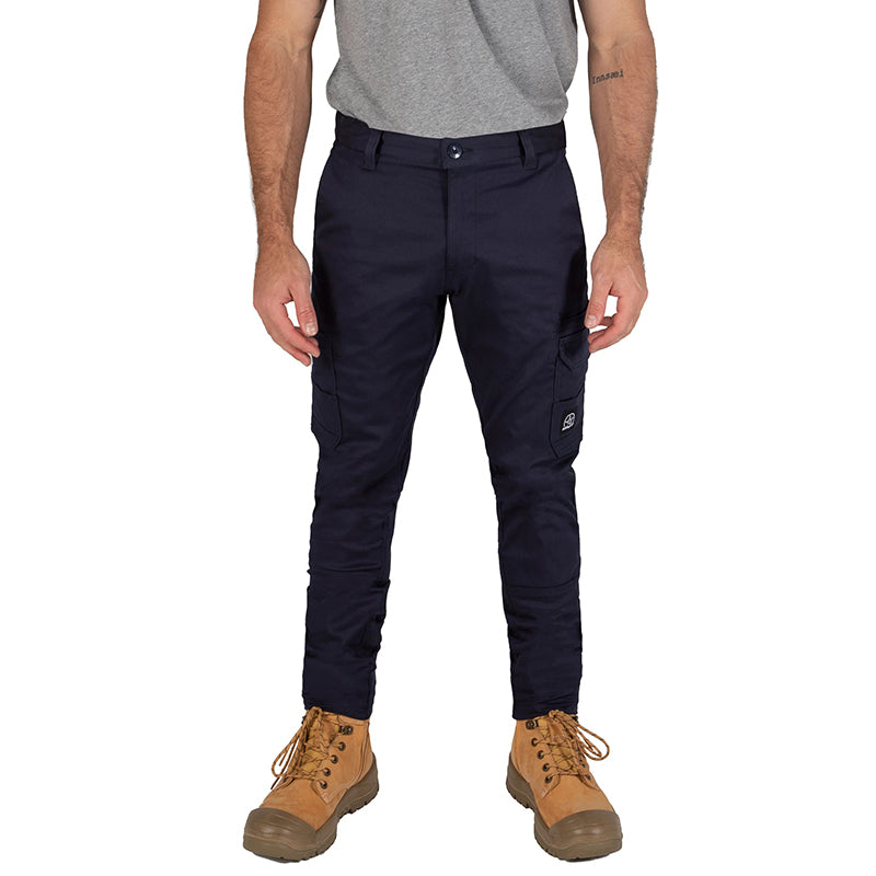 UNIT - DEMOLITION PANTS - Stretch Cotton Cargo Work Pants_Navy - 171119002