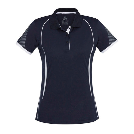 Biz Collection - Razor Ladies Polo_Navy/White - P405LS