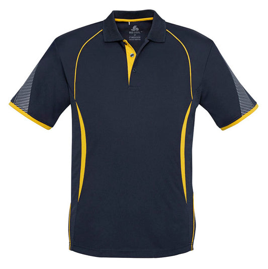 Biz Collection - Razor Mens Polo_Navy/Gold - P405MS