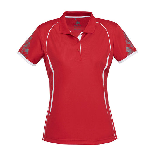 Biz Collection - Razor Ladies Polo_Red/White - P405LS