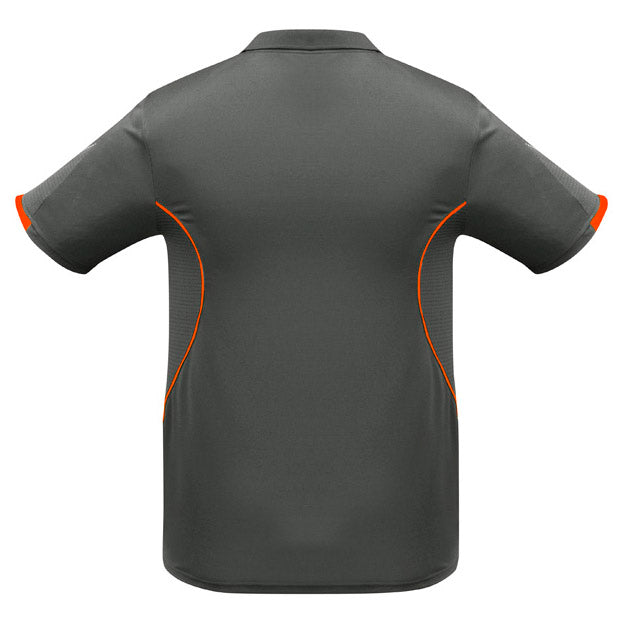 Biz Collection - Razor Mens Polo_Grey/F-Orange - P405MS