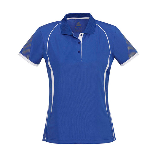 Biz Collection - Razor Ladies Polo_Royal/White - P405LS