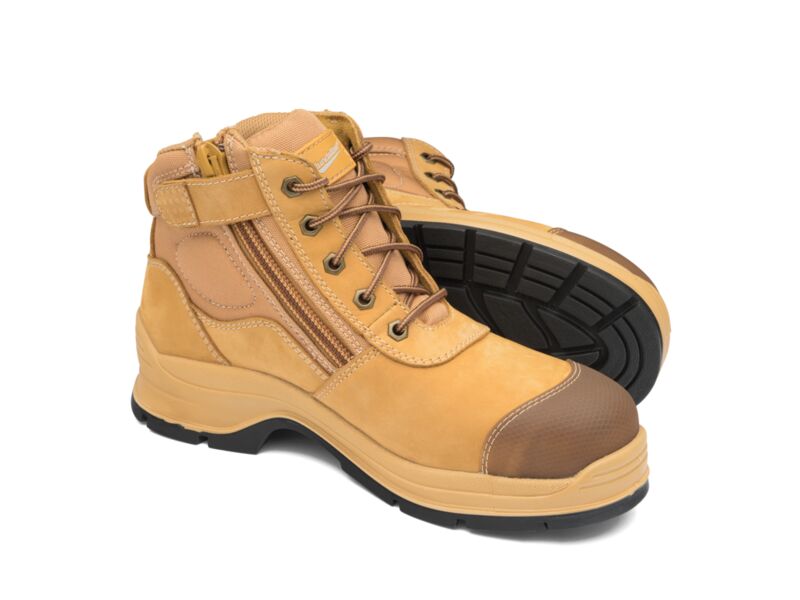 Blundstone - 318 Zip side ankle safety hiker - Wheat nubuck_Wheat - 318