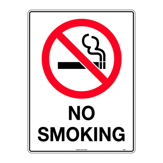 Uniform Safety Signs - 300x225mm - Metal - No Smoking - 402MM